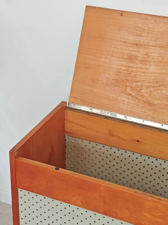 Cassapanca porta coperte ceca blu 1970 – Armadi contenitori, Wood, Mid Century Modern (photo 7 of 12)