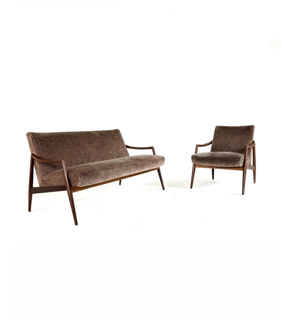 Image 1 of Vintage 3-seater sofa & armchair, Harmut Lohmeyer, Wilkhahn '60