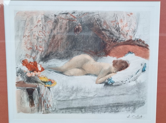 Image 1 of Pendentif Antoine Calbet (1860-1944) gravures nus féminins