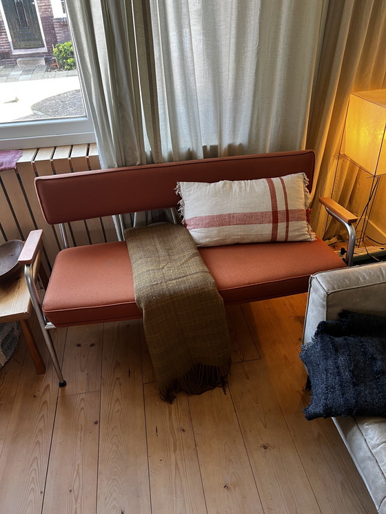 Image 1 of Oranje (eettafel) bankje