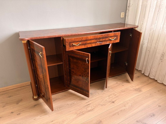 Image 1 of Classic Italian Sideboard | High-Gloss Burr Wood | 176cm