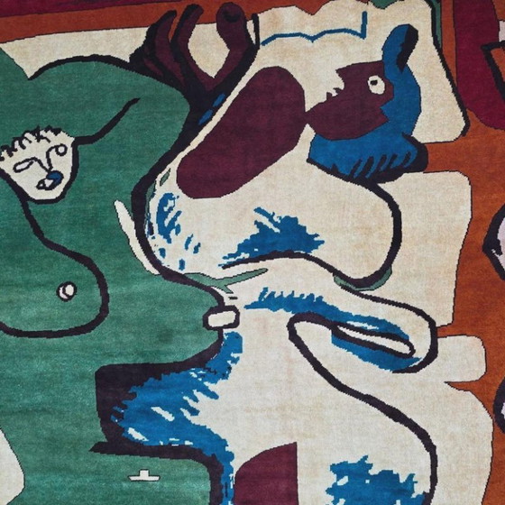 Le Corbusier Liegende Frau mit Buch Wandteppich – Handgeknüpfte Seide/Wolle (190 x 260 cm) – Teppiche & Läufer (photo 6 of 9)