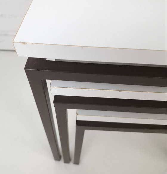 Vintage Stiemsma nesting tables 60s/70s mid century modern – Side tables, Metal, lamine (photo 7 of 11)