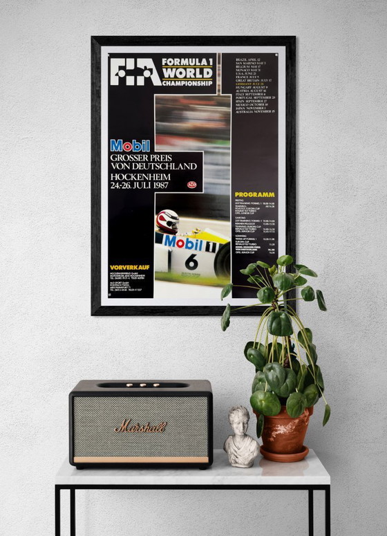 Image 1 of 🏁 Formel 1 – Großer Preis von Deutschland, Hockenheim 1987 – Original Poster/Plakat