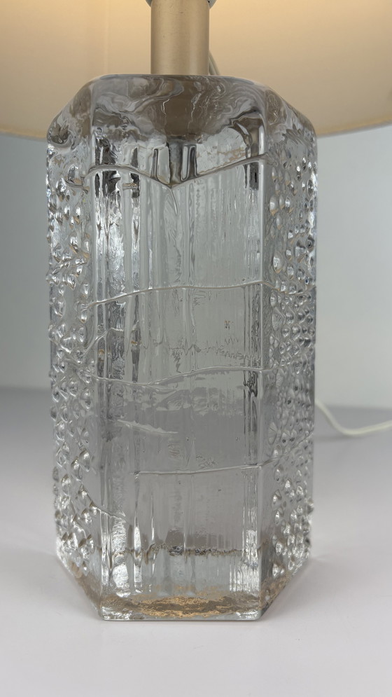 Image 1 of Massief vintage kristallen tafellamp van Willem Heesen voor Royal Leerdam, 1967 