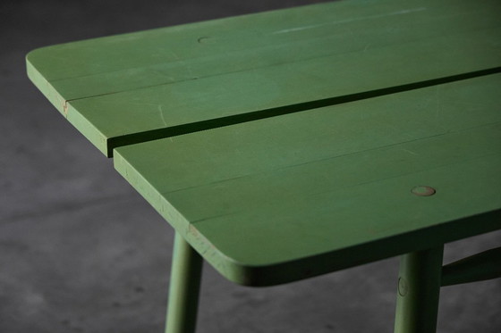 Image 1 of Tables "grain de café" vertes par Pierre Gautier Delaye, France, 1965