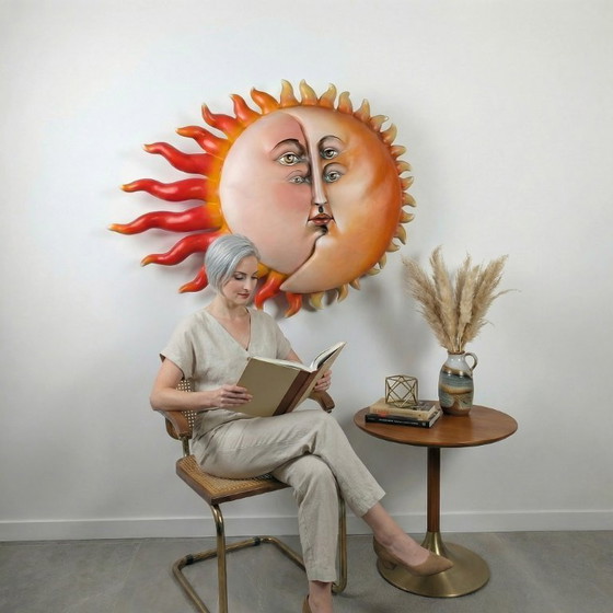 Image 1 of Scultura monumentale in cartapesta "Sol Eclipse" di Sergio Bustamante, 1997