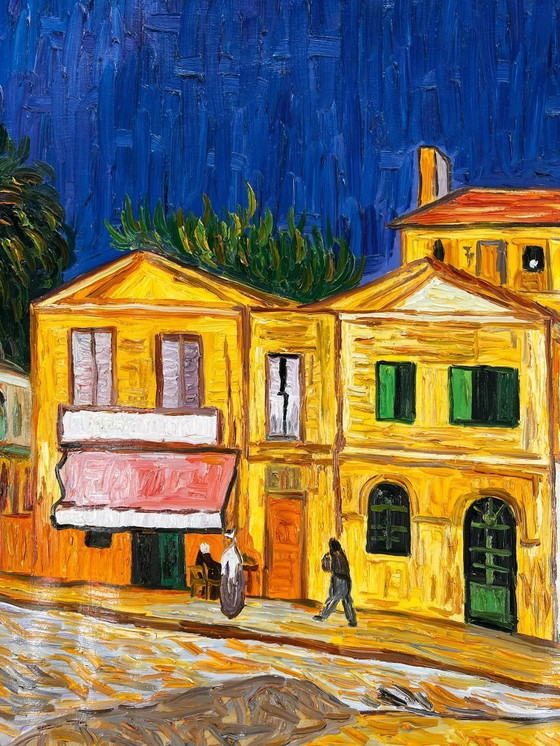 Image 1 of Œuvre de Van Gogh peinte à la main sur toile (roulée)