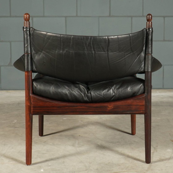 Poltrona lounge 'Modus' di Kristian Vedel - Søren Willadsen - anni '60 – Poltrone, Leather, Wood, Vintage (photo 4 of 14)