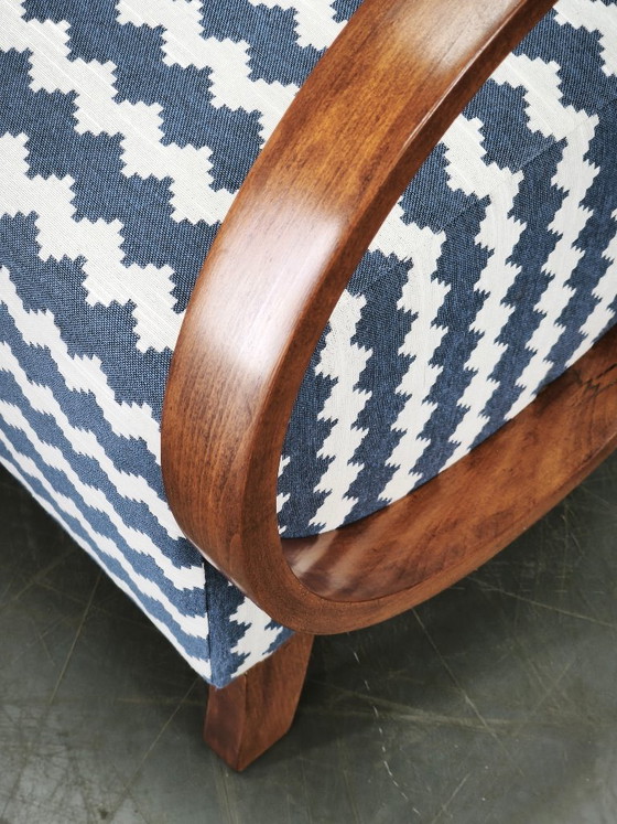 Image 1 of Jindřich Halabala Art Deco Lounge Chair, Tschechoslowakei, 1940er Jahre