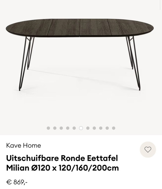 Kave Home Extendable Round Dining Table Milan – Wood (photo 7 of 7)