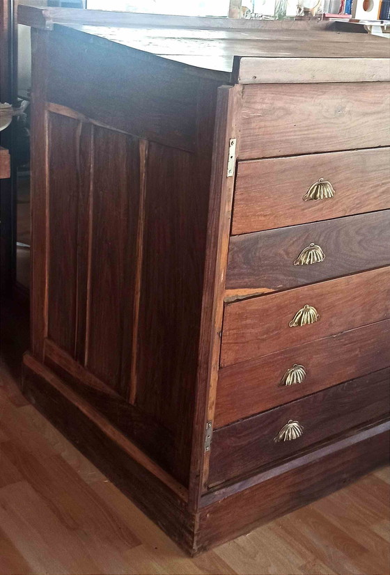 Image 1 of Kartenmöbel Palisander Mitte 19. Jahrhundert Breite 122 cm