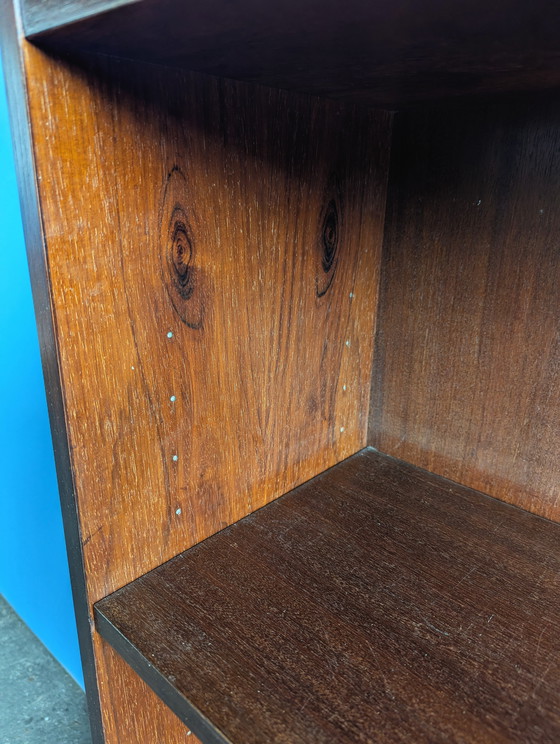 Image 1 of Vintage Danish wall cabinet/ glass sliding doors