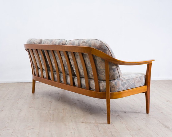 Image 1 of Vintage 3-zitsbank uit de jaren 70, fabrikant Wilhelm Knoll, midden-eeuwse stijl.