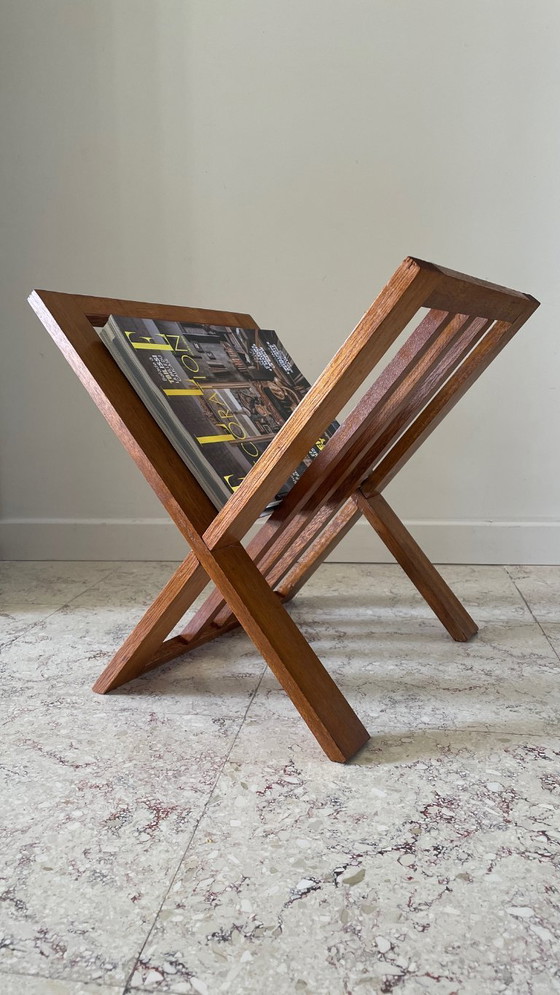 Image 1 of Vintage Geometric Magazine Rack