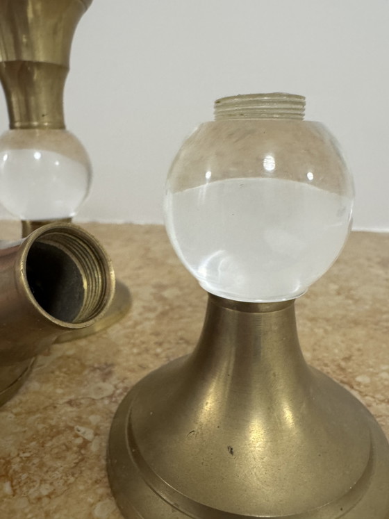 Portacandele Ottone Plexi Anni '70 – Brass, Plexiglass (photo 9 of 15)