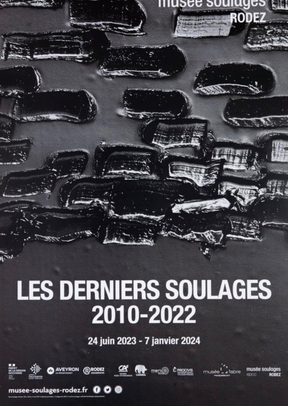 Image 1 of Pierre Soulages: Das neueste Soulages-Ausstellungsplakat MAEGHT