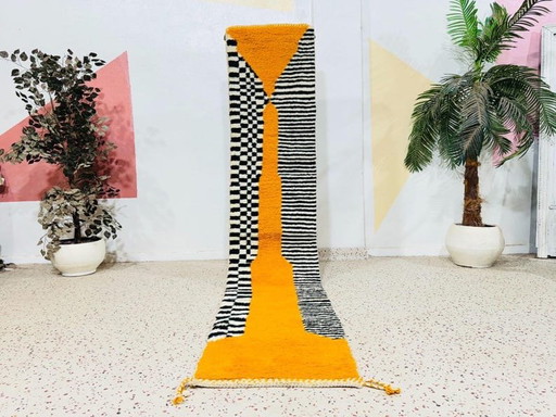 Alfombra bereber de pasillo tradicional hecha a mano con motivos coloridos 75/300 cm – Alias, vloerkleden en tapijten, Wool
