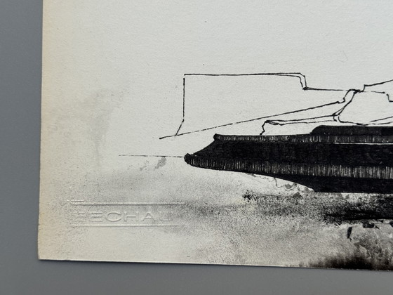 Image 1 of Eugene Eechaut (1928-2019) - Tusche-Diptychon (1970)