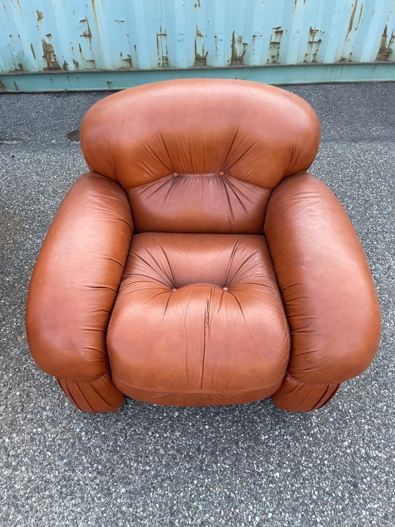 Image 1 of Sculpturale Italiaanse design loungestoelen uit de jaren 70