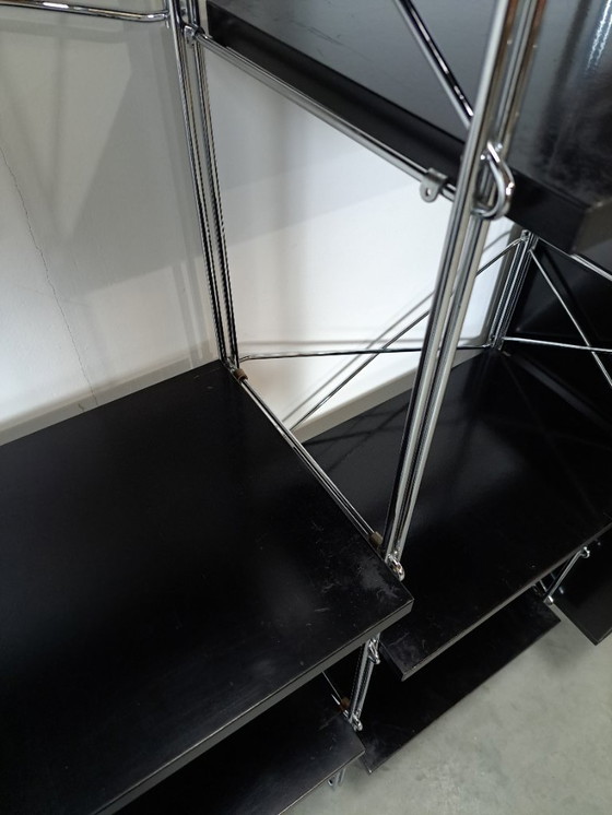 Image 1 of Armoire modulaire Denka de design danois, supports et étagères chromés