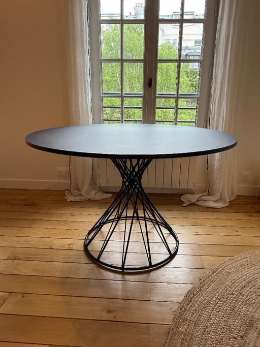 Kave Home Niut Dining Table Matt Black Finish – eettafels, Metal