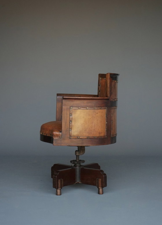 Image 1 of Impresionante silla de escritorio de la Escuela de Ámsterdam o Art Déco, década de 1920