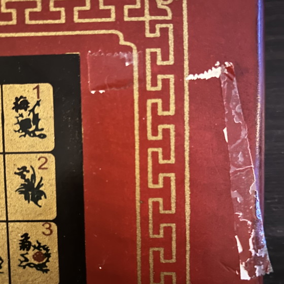 Image 1 of Antiek zeldzaam Mahjong spel