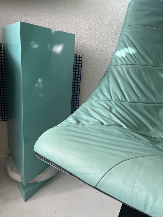 Image 1 of Postmodern Harvink “Turner” recliner armchair, Jack Crebolder, with footstool