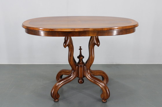 Image 1 of 1930s Bentwood Table with Walnut Top Finish, Czechoslovakia