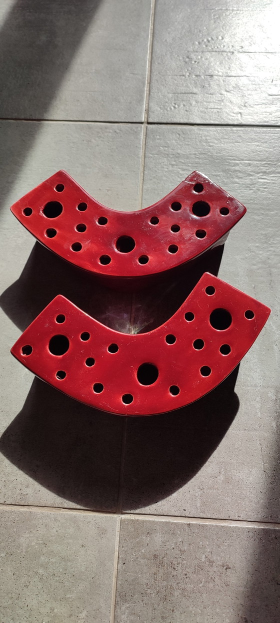 Pair of Ceramony Vallauris vintage flower frogs 1960/70 – Vallauris Ceramony, Vases, Ceramic (photo 4 of 15)