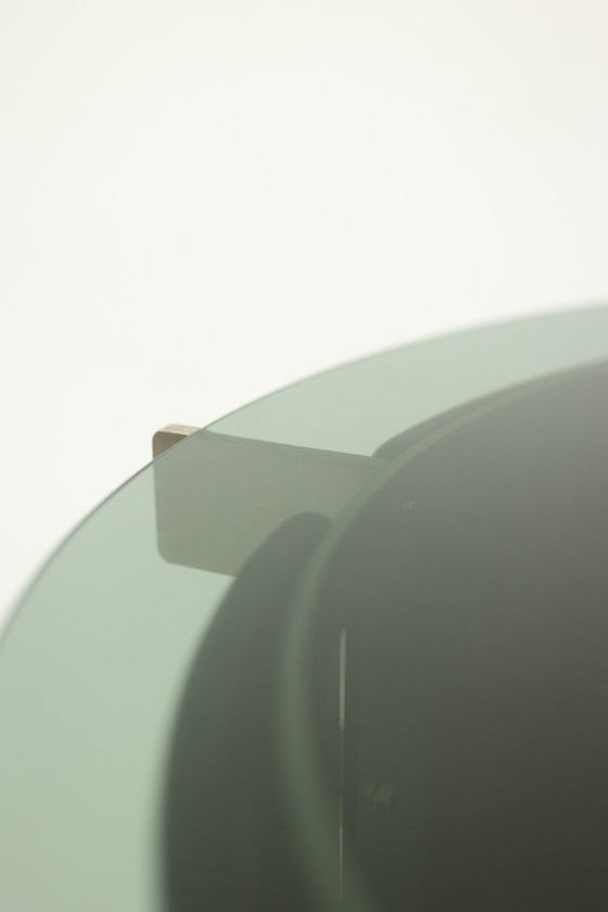 Image 1 of Eugenio Gerli, voor Tecno. Ronde salontafel met geïntegreerde bar. Circa 1960.