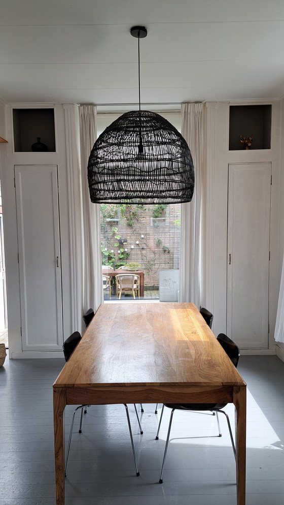 Image 1 of Lámpara colgante HKLiving mimbre/wicker negro