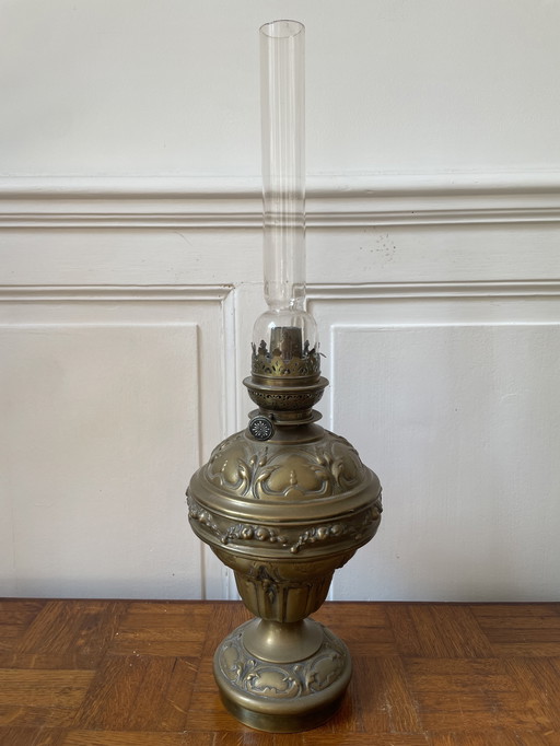 Brass oil lamp