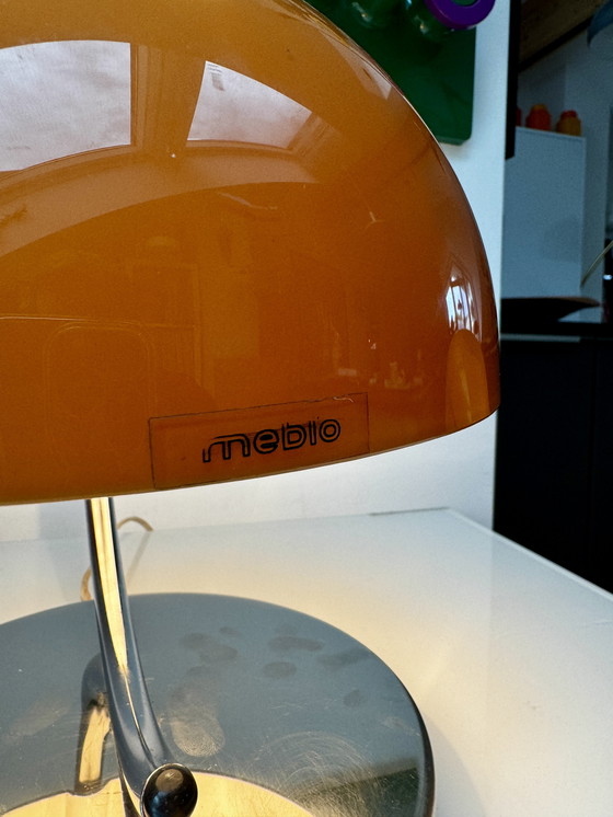 Image 1 of Space Age Caramel Colored Mushroom Table Lamp By Luigi Massoni For Meblo Guzzini