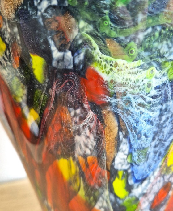 Rare Dino Martens For Aureliano Toso Murano Tutti Frutti Vase - 1950s – Glass, Murano Glass (photo 5 of 18)