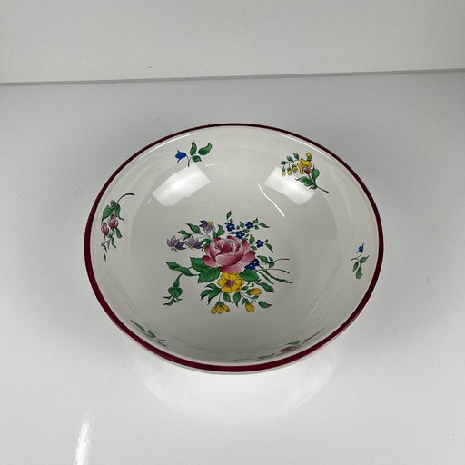 PM Salad Bowl, Réverbère Model By KG Lunéville, Rose Pattern – servies, Ceramic (photo 2 of 5)
