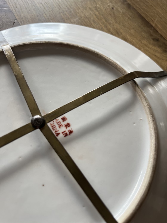 Image 1 of Plato de pared chino antiguo, pintado a mano.