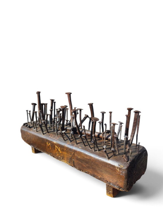 Arte Povera Decorative Object – Iron, Wood (photo 4 of 6)