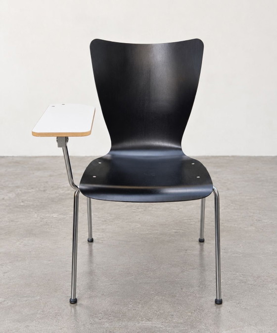 Brunner Fox 1360 di Roland Schmidt – Sedia di design nera con tavoletta di scrittura ST30 (photo 5 of 9)