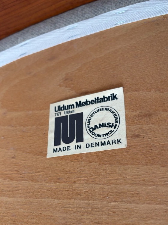 Set di 6 sedie di design danesi di Johannes Andersen per Uldum, anni '60 – Sedie da pranzo, Tessile (photo 22 of 22)