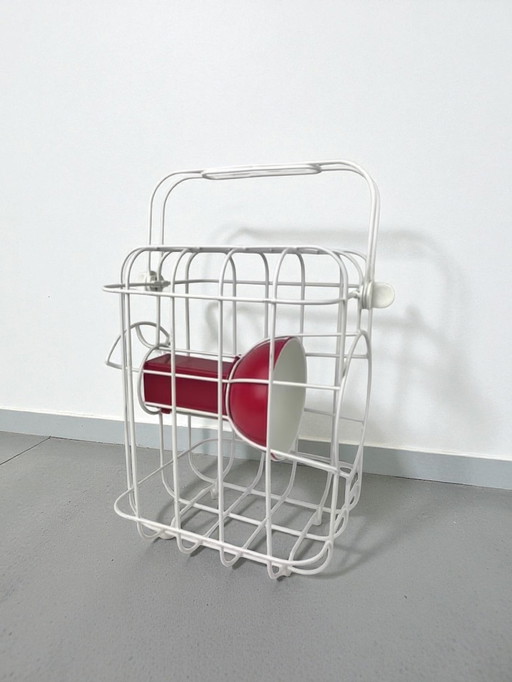 IKEA PS 2017 Matali Crasset Nomade cage table lamp floor lamp white red