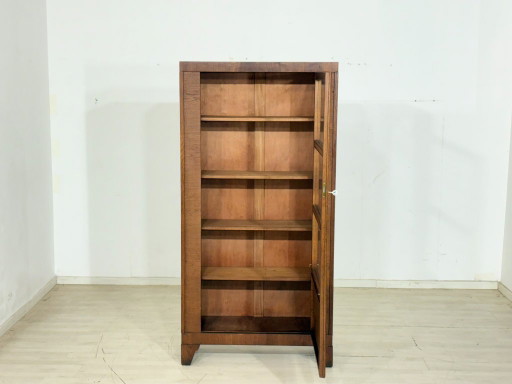 Elegant vintage bookcase made of solid wood / Art Deco
