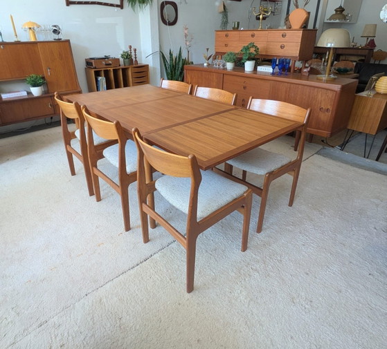 Image 1 of Vintage Scandinavian teak extendable dining table