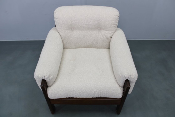 Image 1 of Poltrona Bouclé restaurata di metà secolo, Cecoslovacchia, anni '70