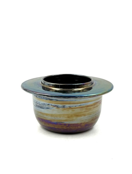 Image 1 of Mid-century modern iridescent ceramic, Paoli Italy 1970s