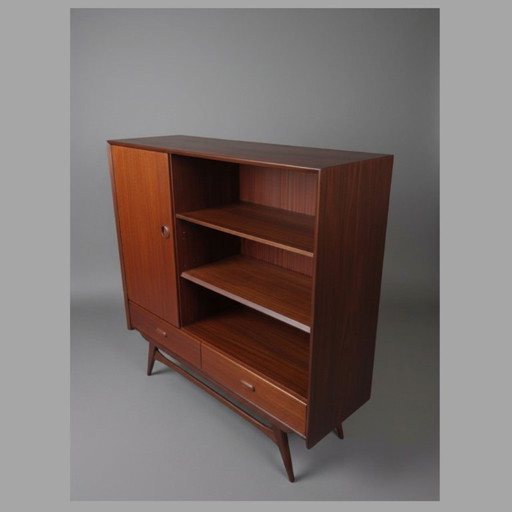 Mid-Century teak highboard "Romus" - Louis van Teeffelen for Wébé 1960s