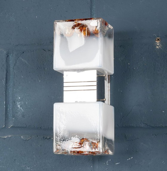 Image 1 of Large Mid-Century Modern Mazzega Murano Glass Sconces by Gaetano Sciolari, 1970s - A Pair