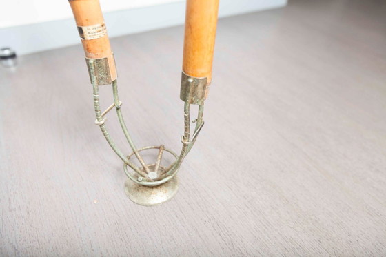 Image 1 of Atypical bamboo and brass indoor revolving plant door, Suise 1960