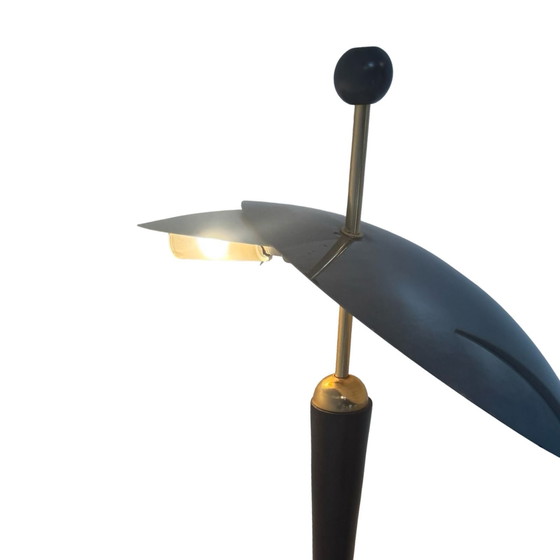 Image 1 of Herda - Memphis stijl / Postmodern ontwerp - Schijvenlamp - B-1352 - Nederlands ontwerp, gemerkt - Gunmetal Gray